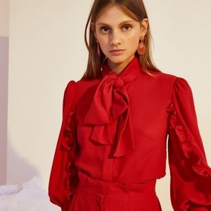 NWT KEEPSAKE FORGET YOU LONG SLEEVE TOP - Cherry